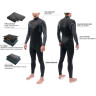 Гидрокостюм DAKINE MEN'S QUANTUM CHEST ZIP FULL SUIT 3/2mm Black/Grey Размер S DK21M32QZ (0604565434975)