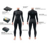 Гидрокостюм женский DAKINE WOMEN'S MISSION CHEST ZIP FULL SUIT 4/3mm Black Размер 12 DK22W43MZ (0604565596635)